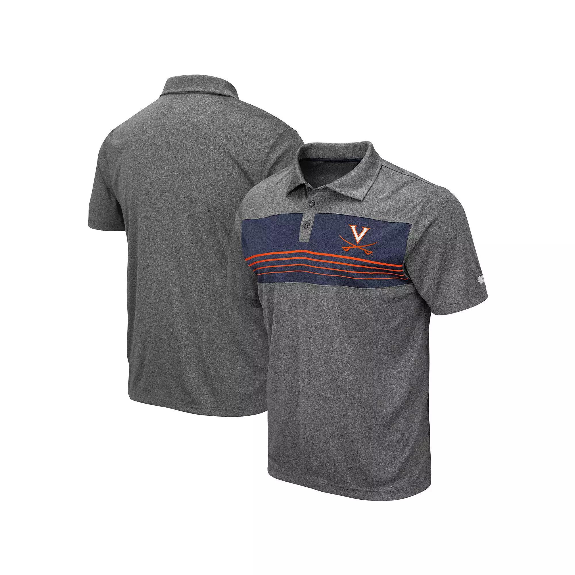 Men's Colosseum Heathered Charcoal Baylor Bears Smithers Polo, Size: Small, Bay Charco Product Image
