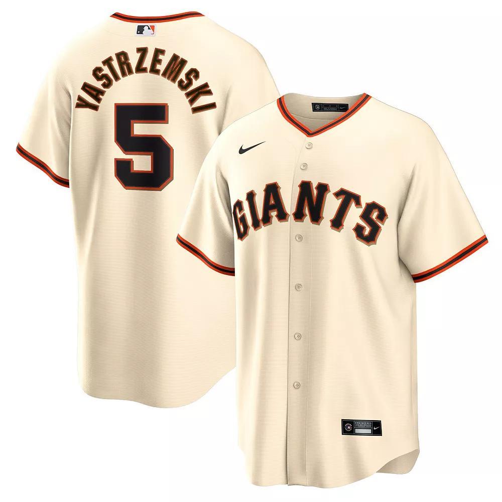 Mens Nike Mike Yastrzemski Cream San Francisco Giants Home Replica Player Jersey Product Image