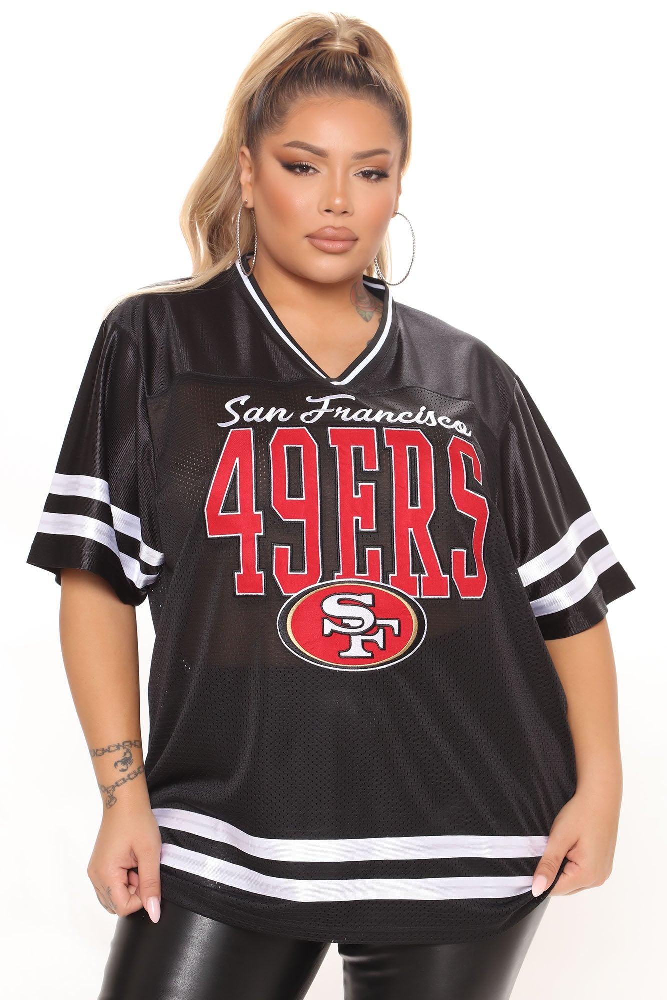NFL The Faithful 49ers Mesh Top - Black Female Product Image