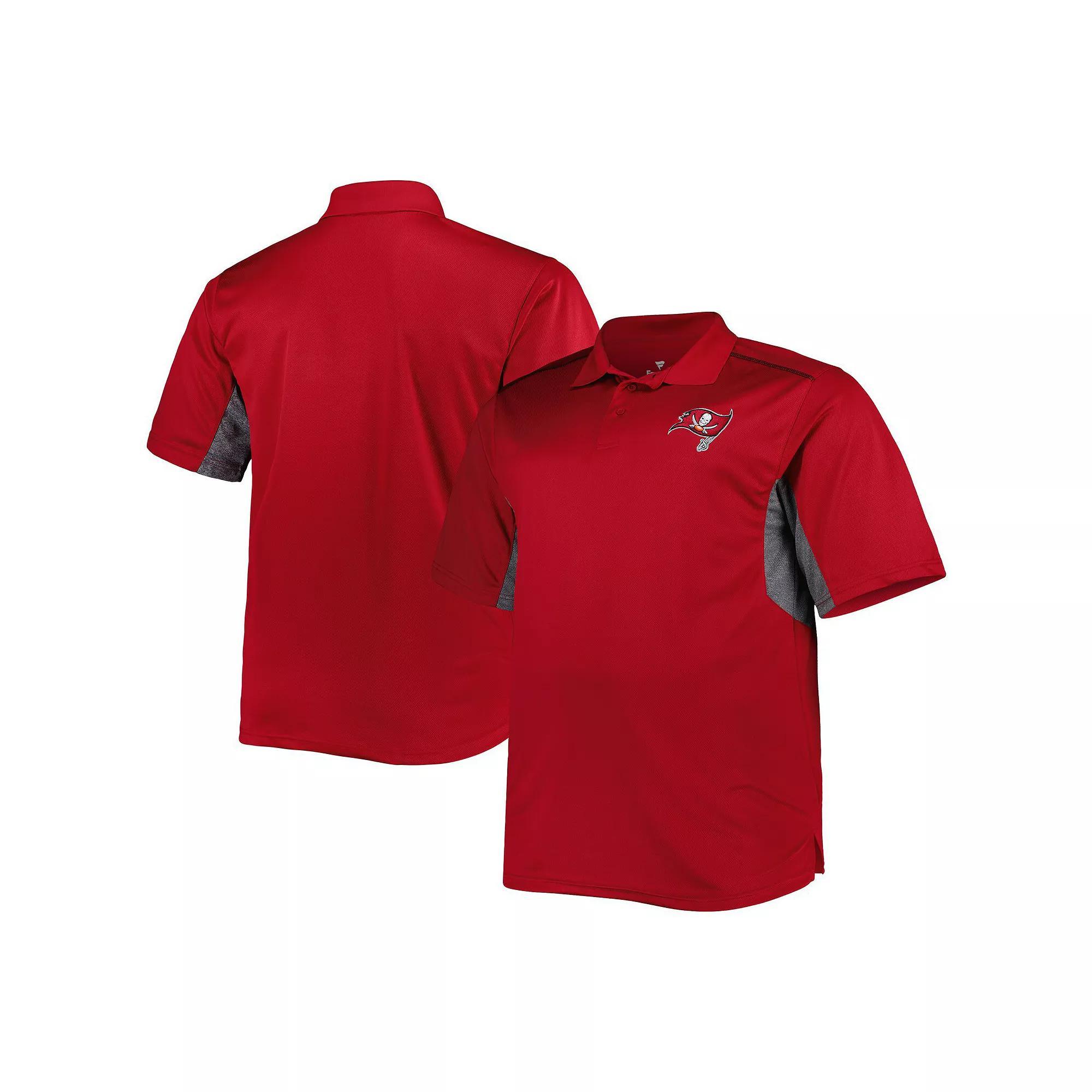 Men's Red Tampa Bay Buccaneers Big & Tall Team Color Polo, Size: 4XB Product Image