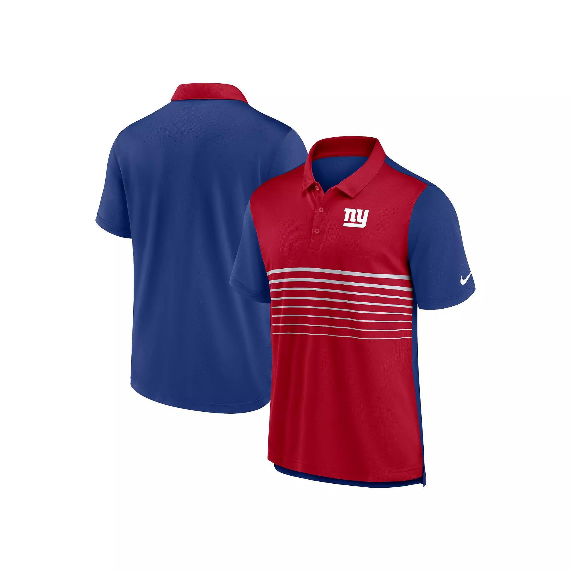 Men's Nike Royal/Red New York Giants Fashion Performance Polo, Size: Medium, Blue Product Image