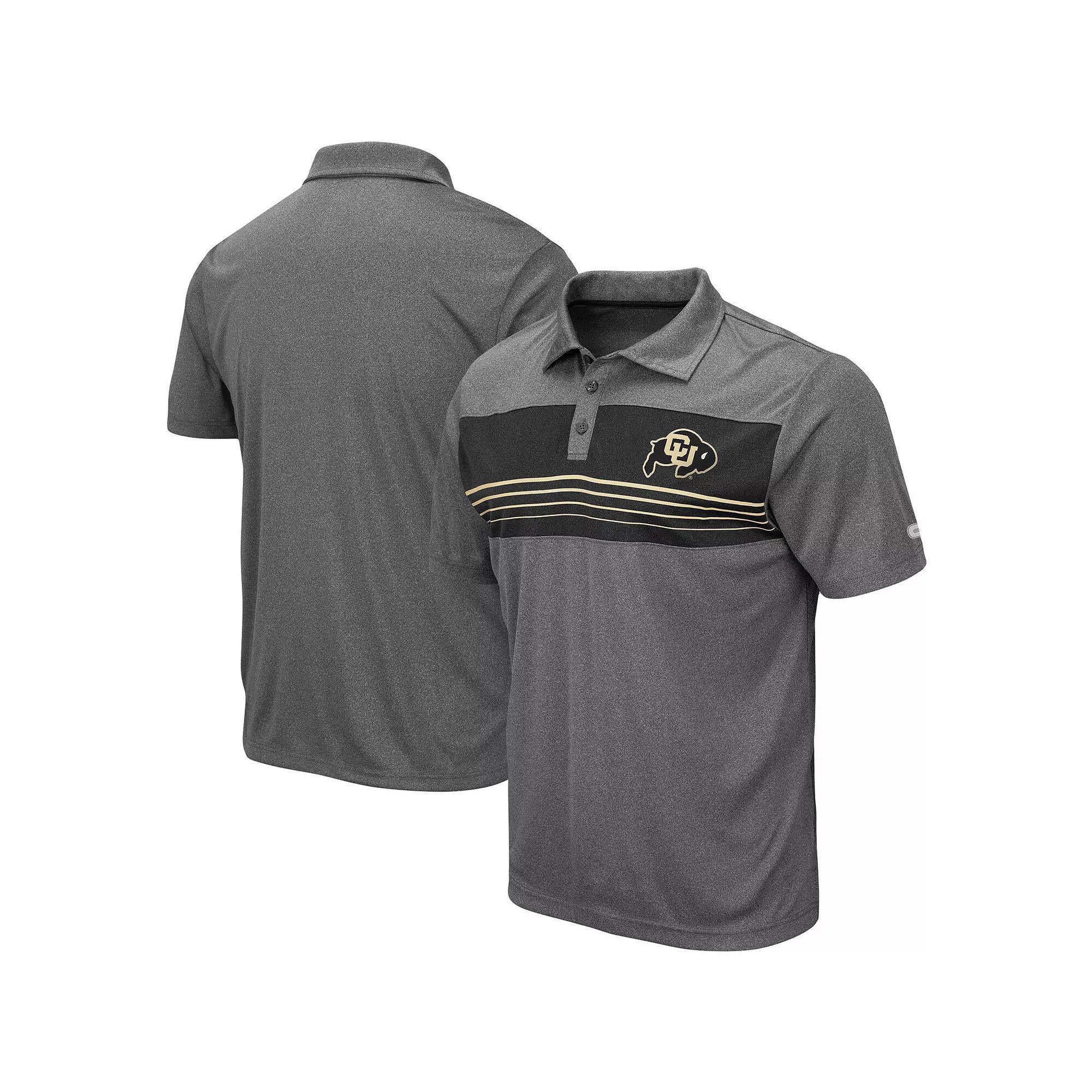 Men's Colosseum Heathered Charcoal Baylor Bears Smithers Polo, Size: Small, Bay Charco Product Image