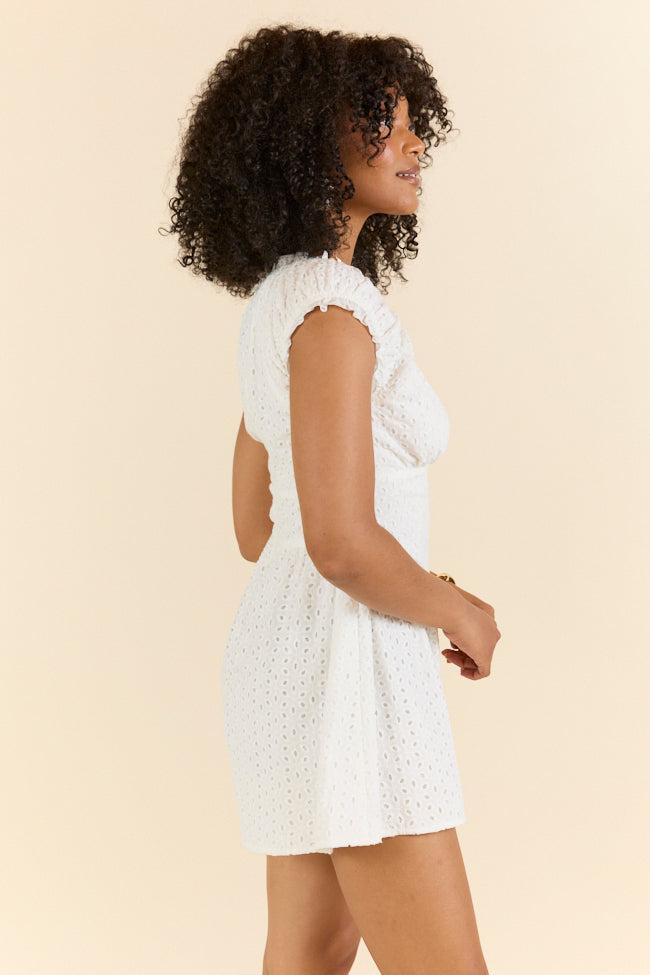 Ever After White Eyelet Romper FINAL SALE Product Image