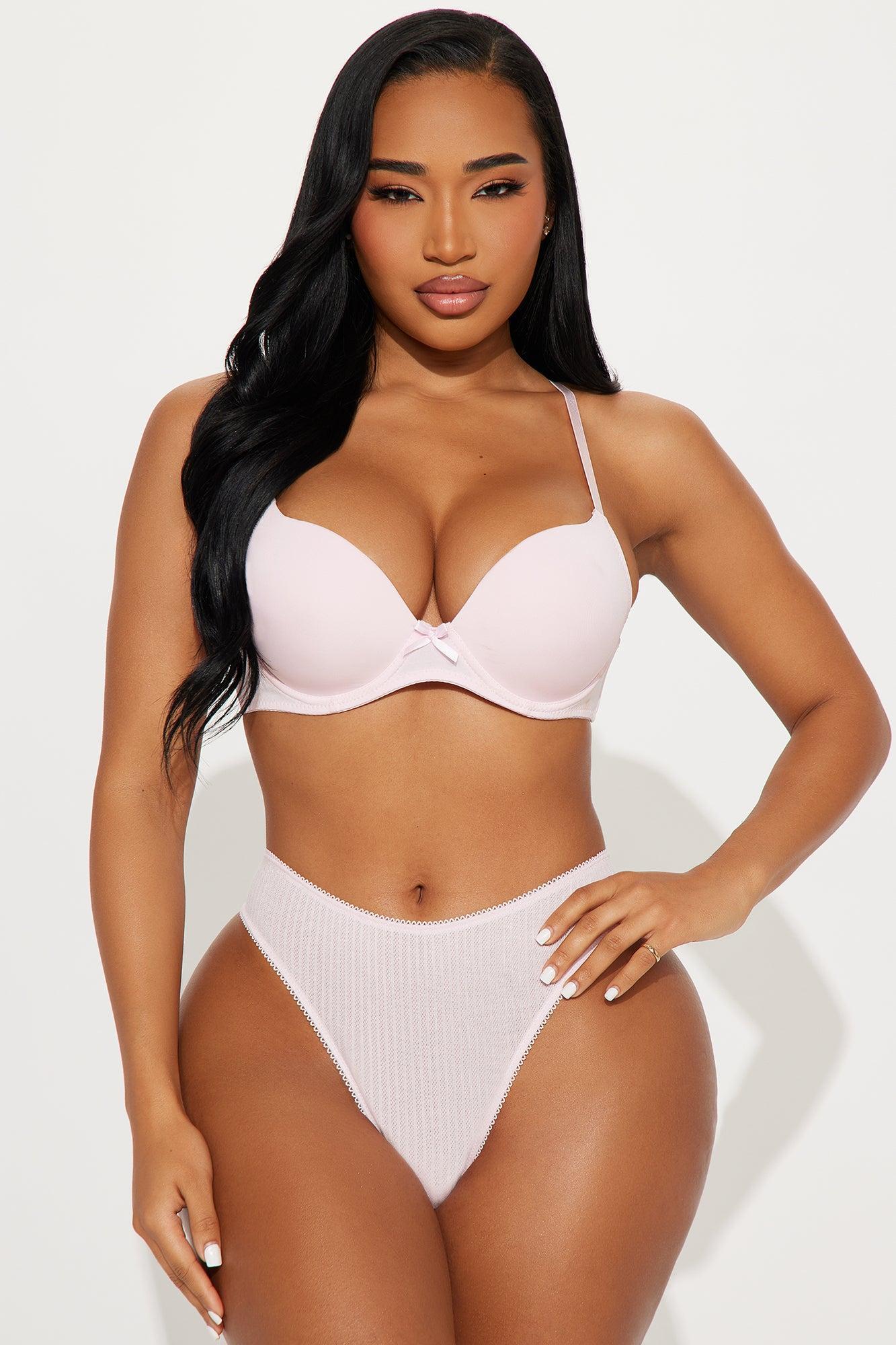 Cute On The Couch Pointelle Thong - Pink Product Image