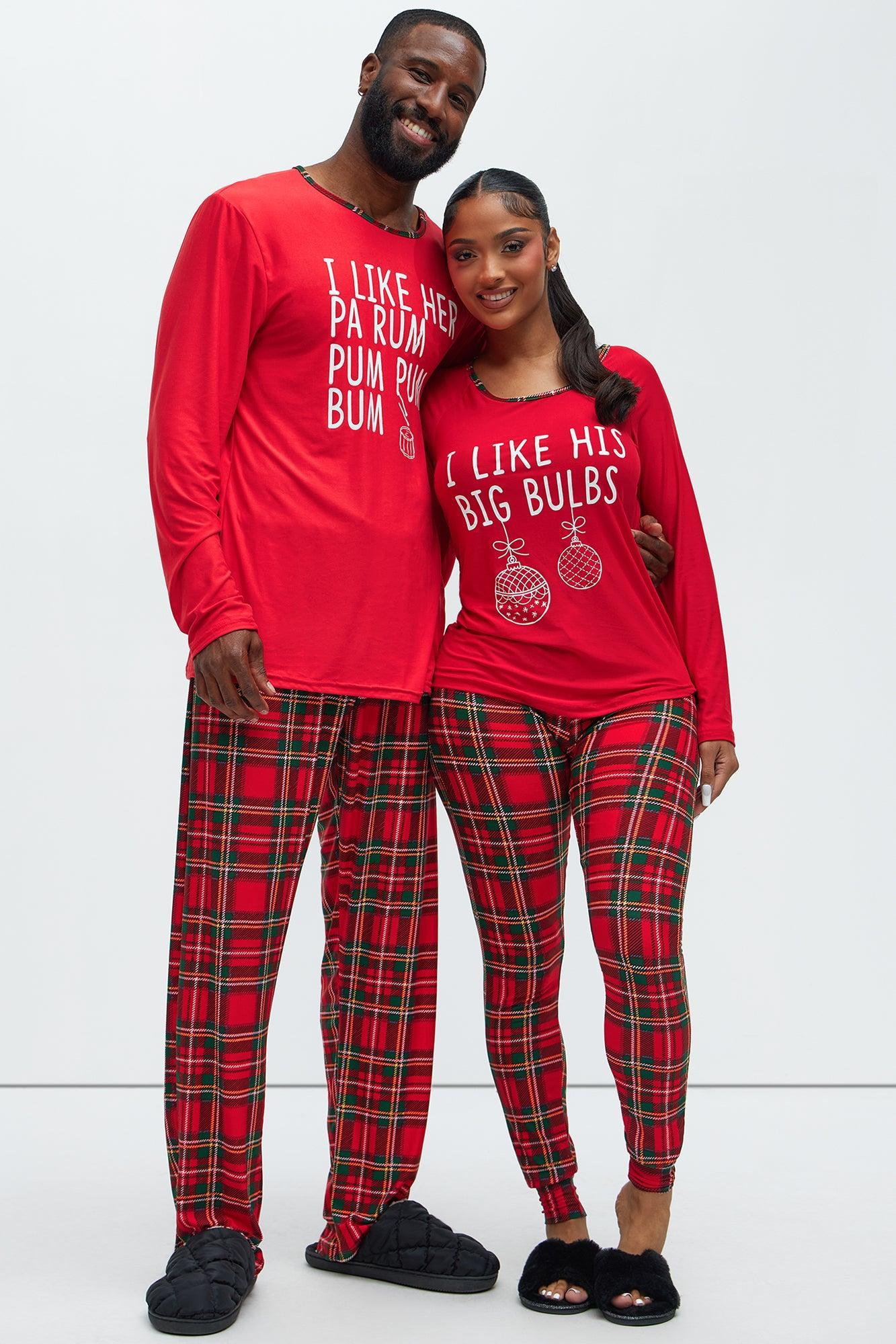 I Like Her Pa Rum Pum Holiday PJ Set - Red/combo Product Image