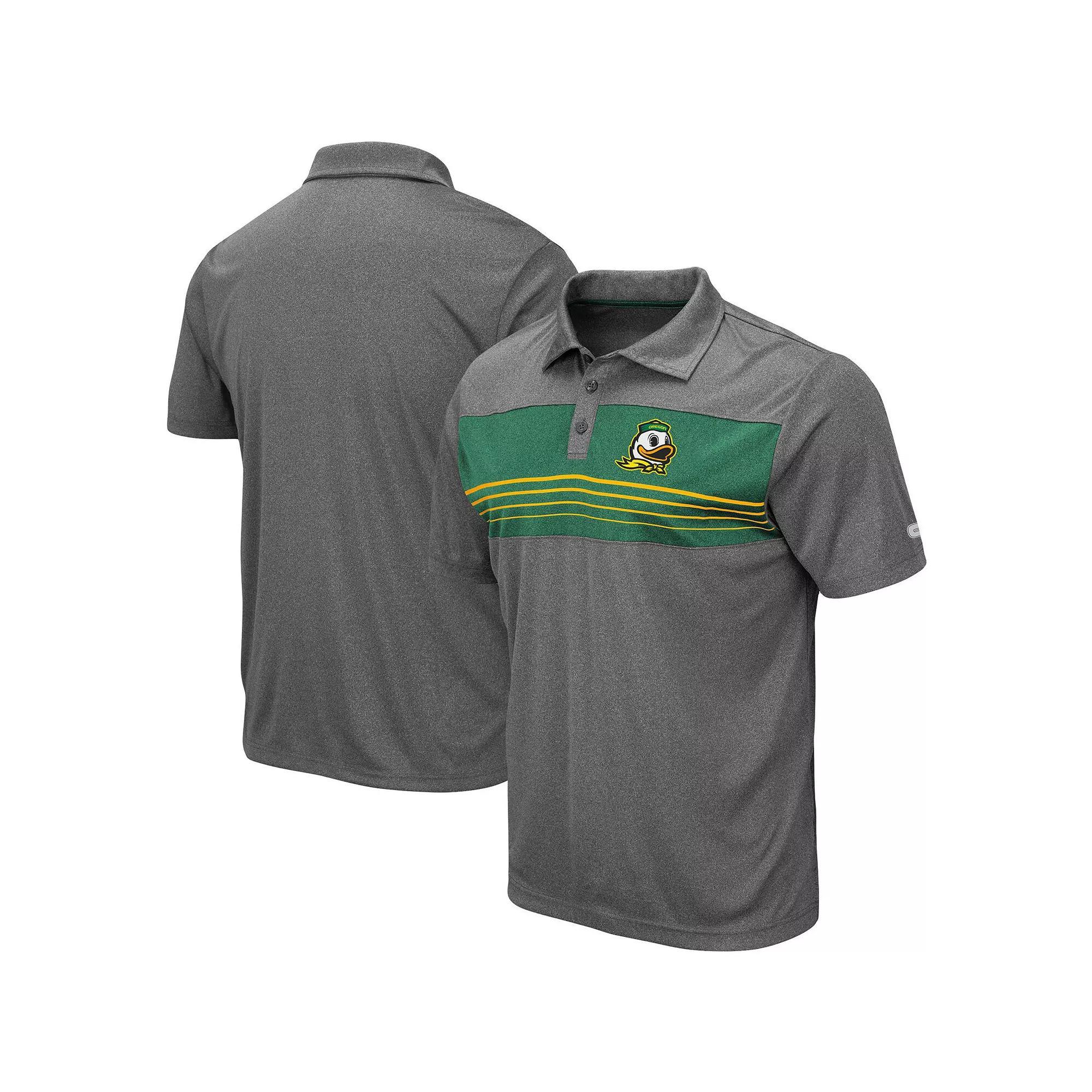 Men's Colosseum Heathered Charcoal Virginia Cavaliers Wordmark Smithers Polo, Size: Large Product Image