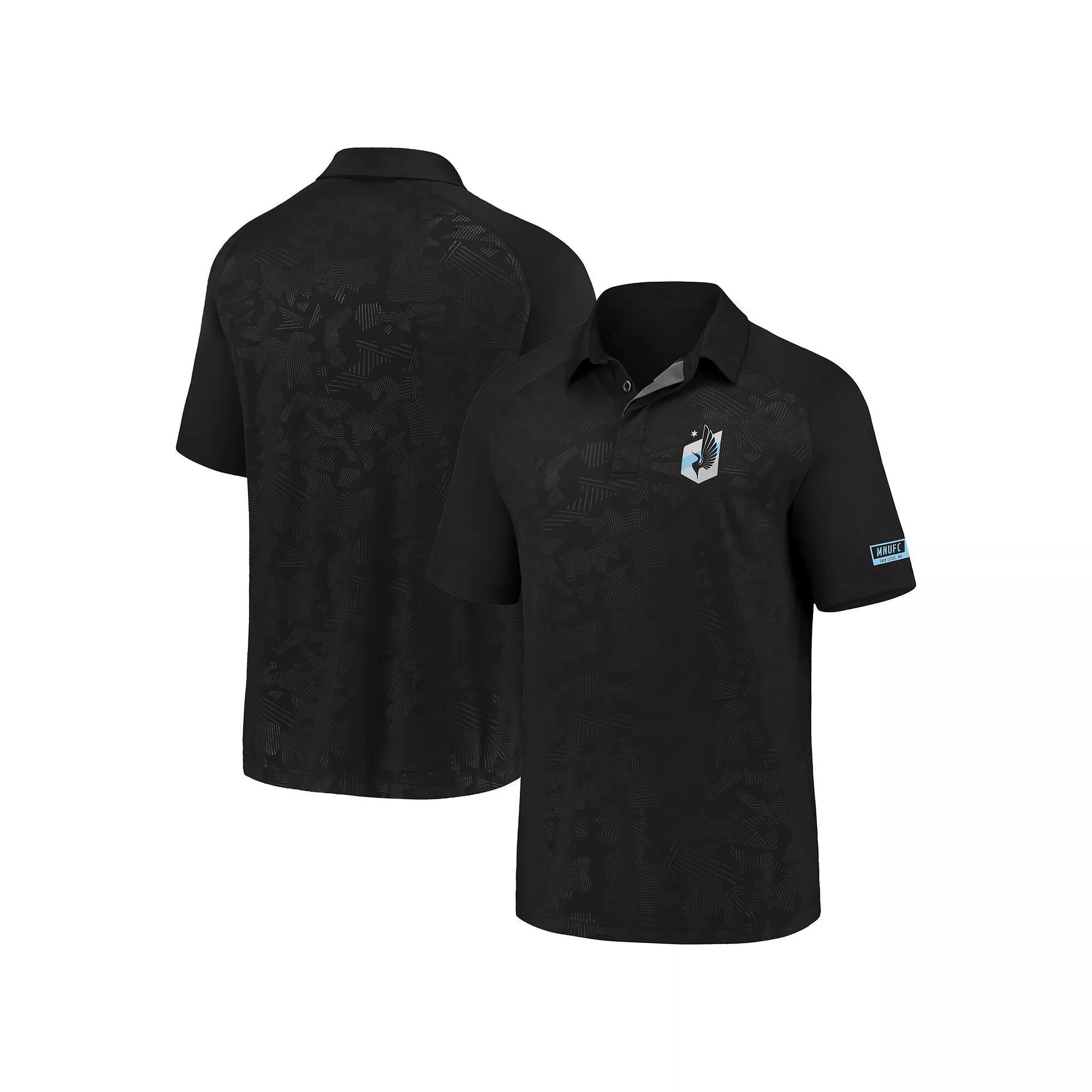 Mens Fanatics Black Minnesota United FC Iconic Defender Polo Product Image