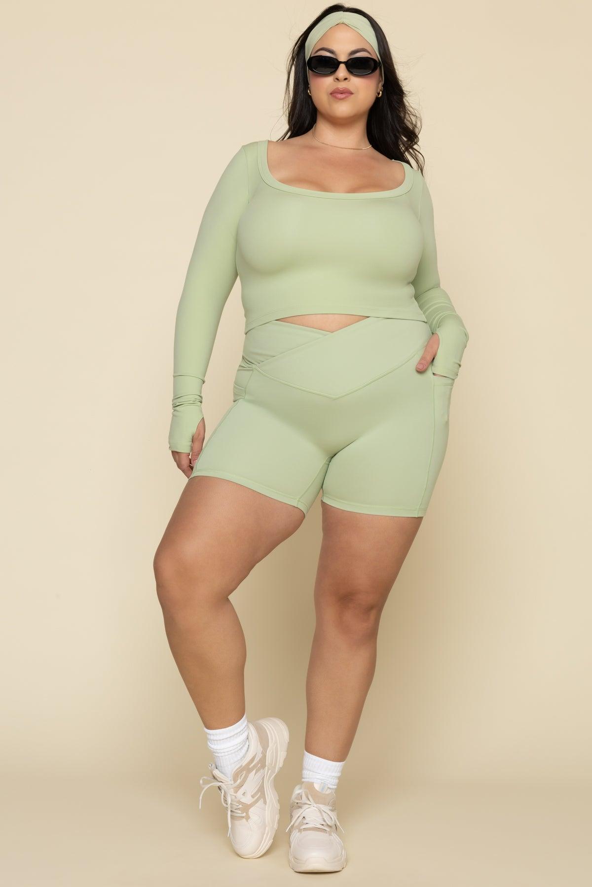 Your Favorite Long Sleeve Reversible Top - Pistachio Product Image