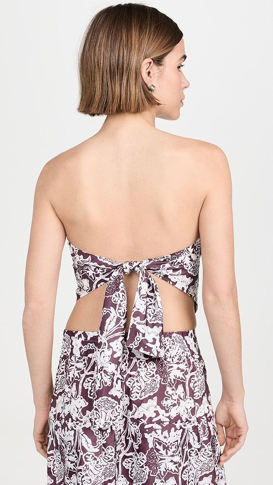 Tibi Batik Strapless Bandeau Top | Shopbop Product Image