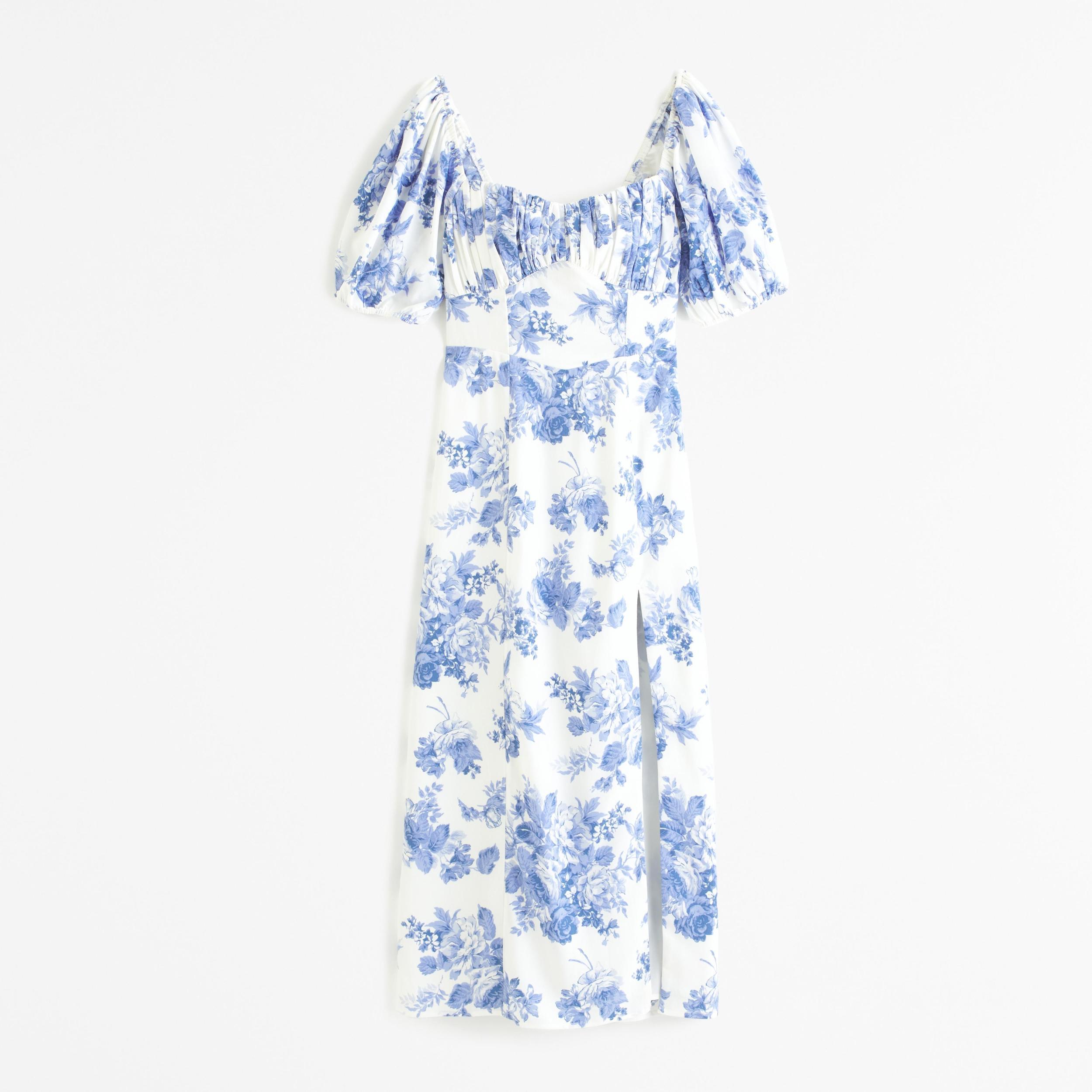 Puff Sleeve Midi Dress Product Image