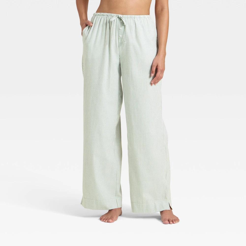 Women's Flannel Wide Leg Pajama Pants - Wild Fable™ Product Image