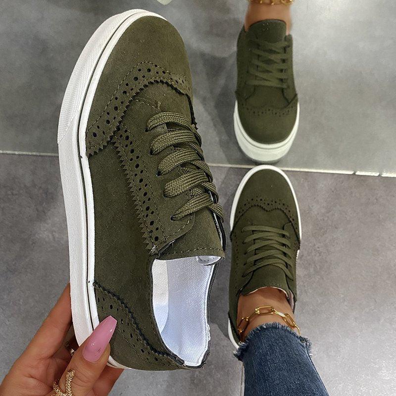 Suede Lace-Up Sneakers Product Image