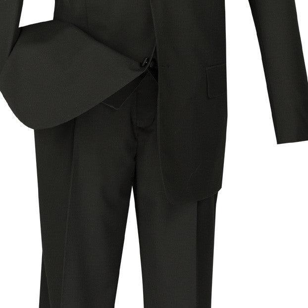 Santorini Collection - Regular Fit Black Tuxedo 4 Piece with Vest Bow Tie Adjustable Waistband Product Image