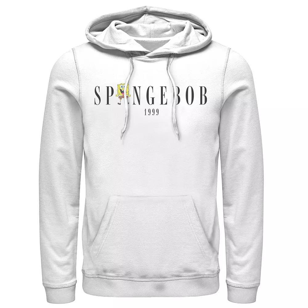 Men's Nickelodeon SpongeBob SquarePants In Logo 1999 Hoodie, Size: XL, White Product Image