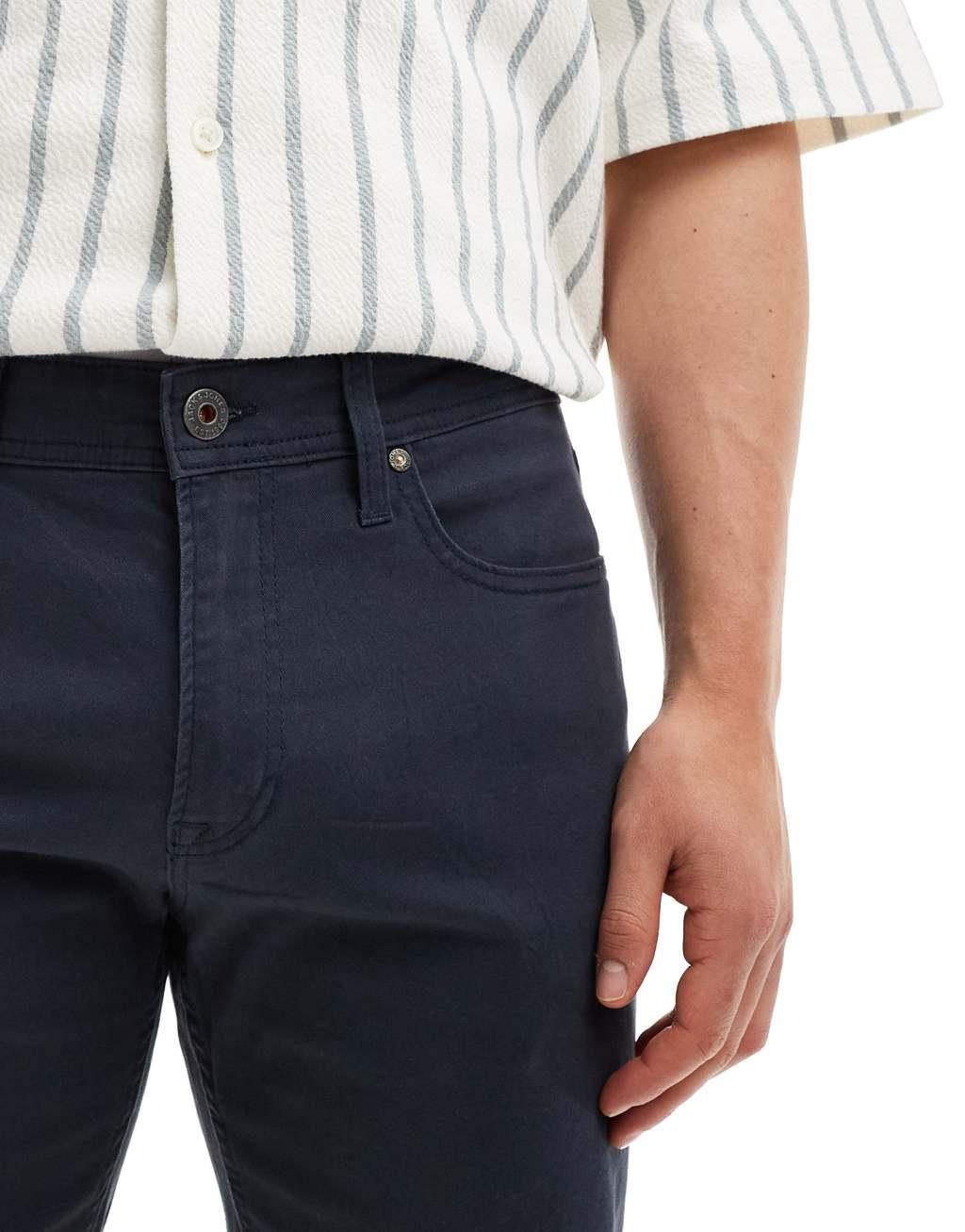 Jack & Jones 5 pocket shorts in navy Product Image