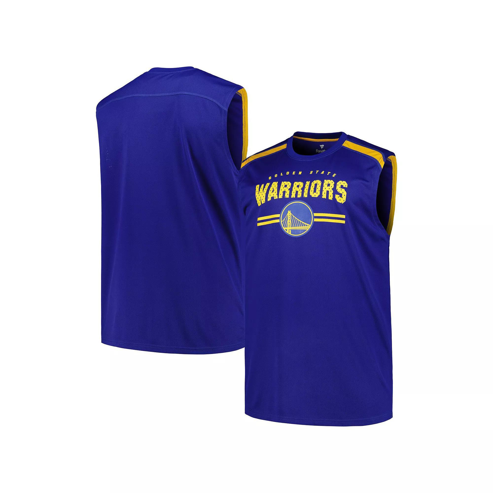 Men's Fanatics Royal Golden State Warriors Big & Tall Birdseye Muscle Tank Top, Size: 3XB, Blue Product Image