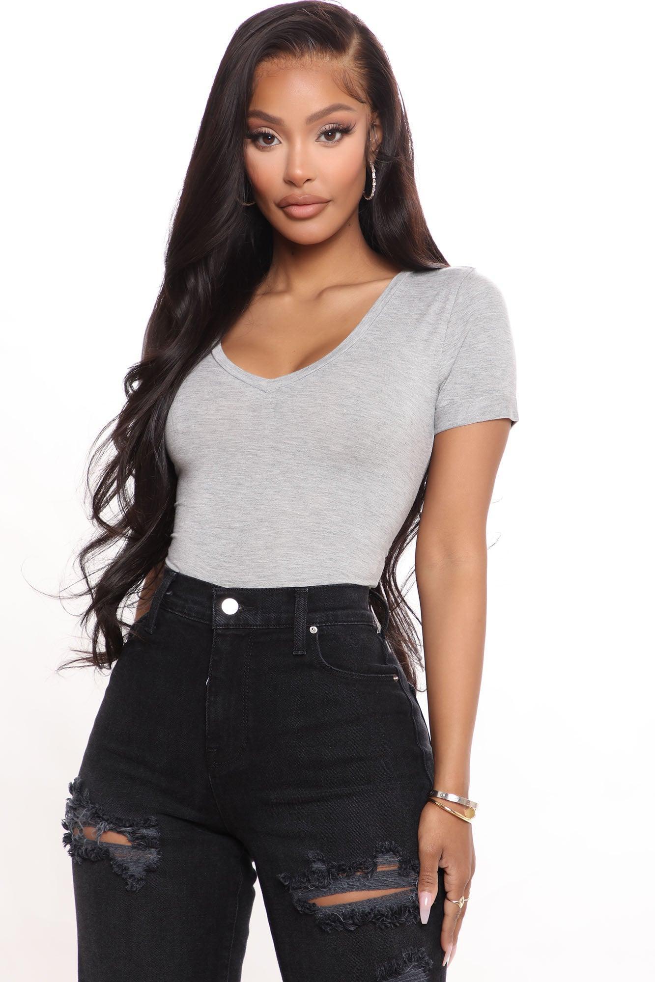 Favorite Tee Bodysuit - Heather Grey Product Image