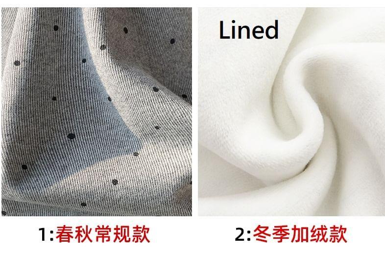 Mid Rise Dotted Wide Leg Pants Product Image
