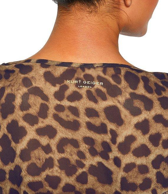 Kurt Geiger London Kensington Animal Print Chiffon Tunic Swim Cover-Up Product Image