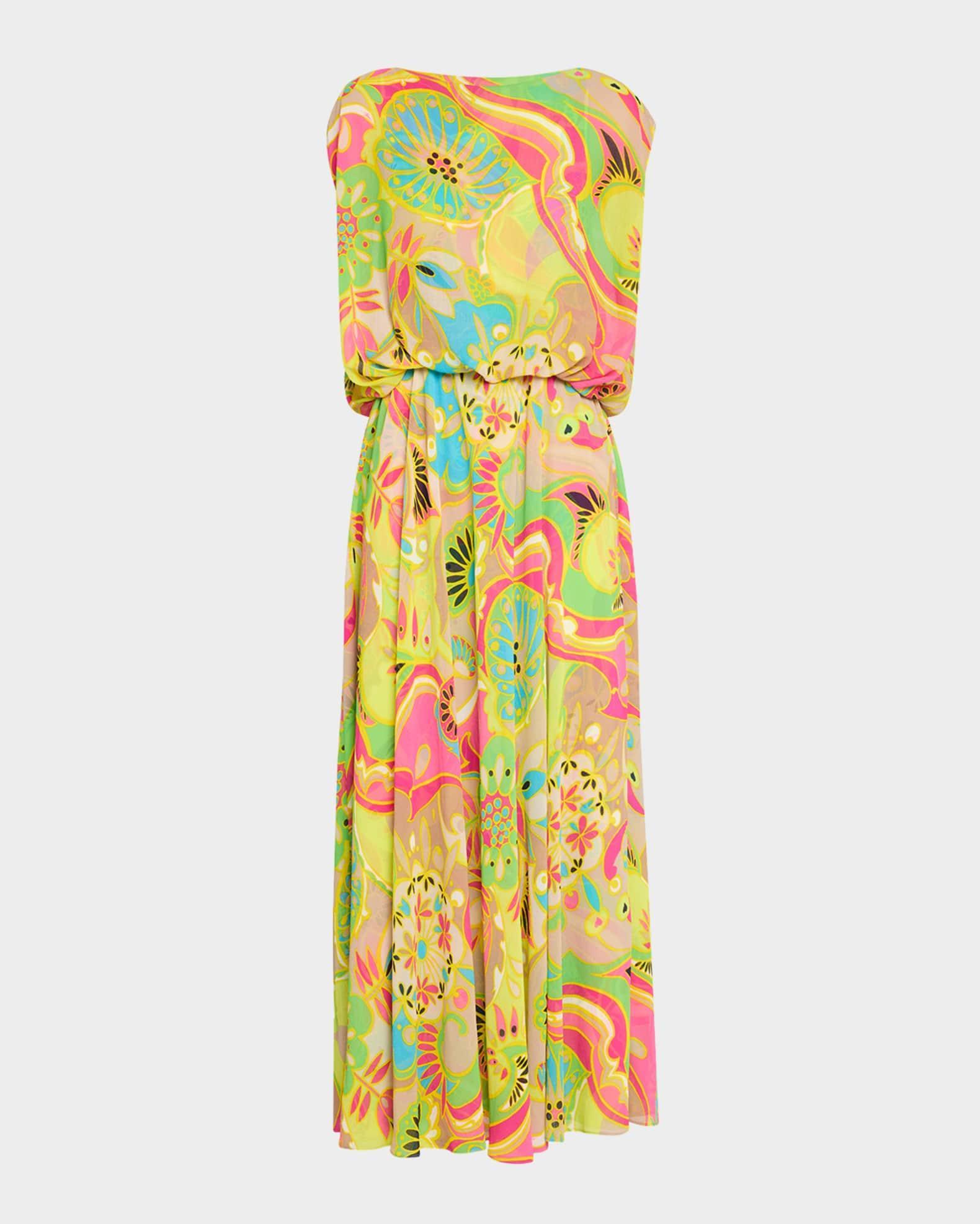 Vantage Floral-Print Georgette Maxi Dress Product Image