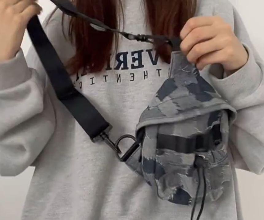 Plaid Drawstring Sling Bag Product Image