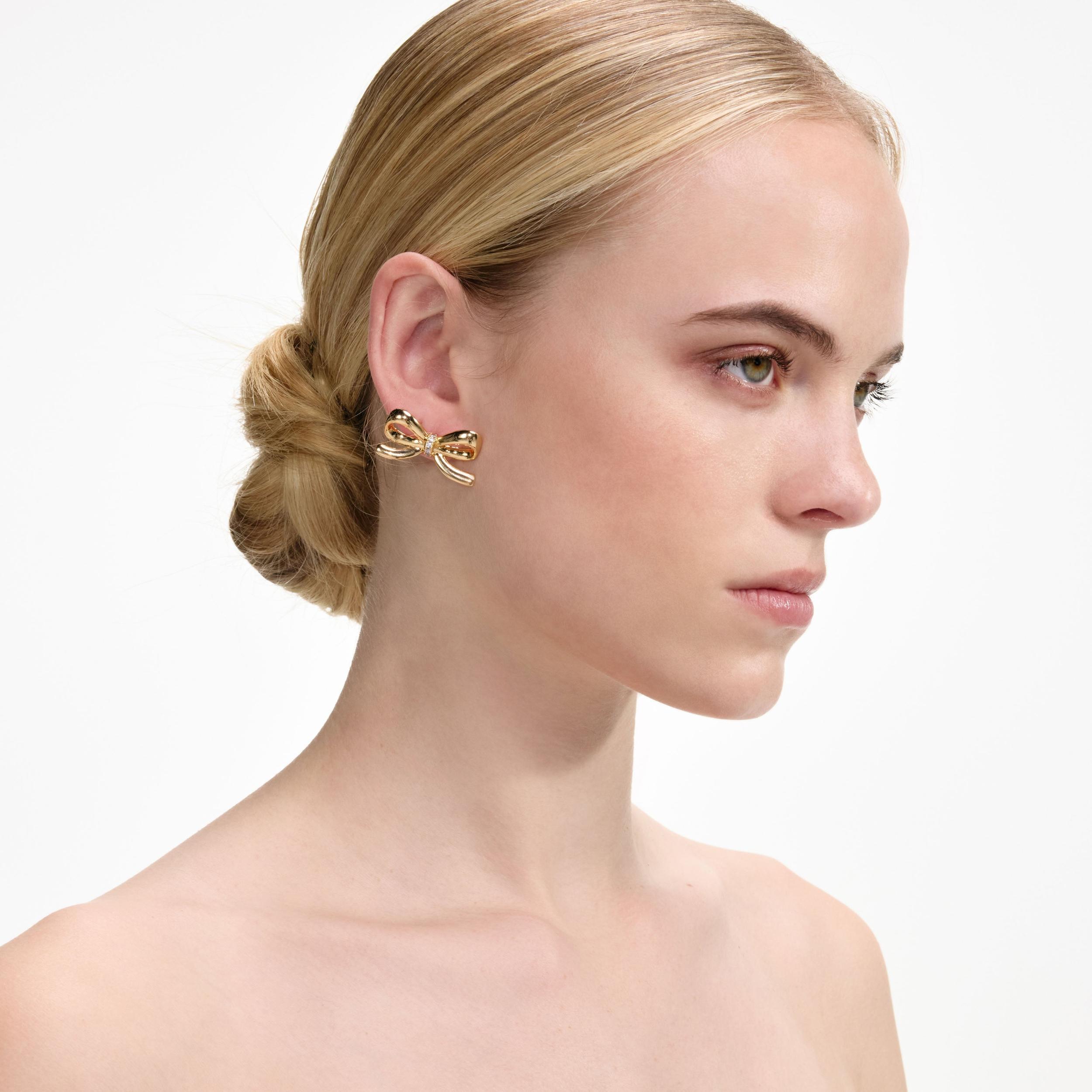Gold Bow Earrings Product Image