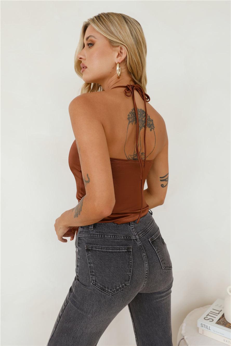 LIONESS Minimalist Tank Chocolate Product Image