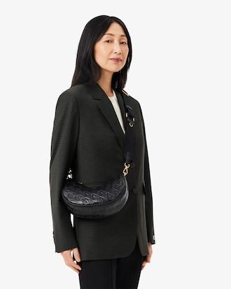 Maheki Embossed Leather Half Moon Purse Product Image