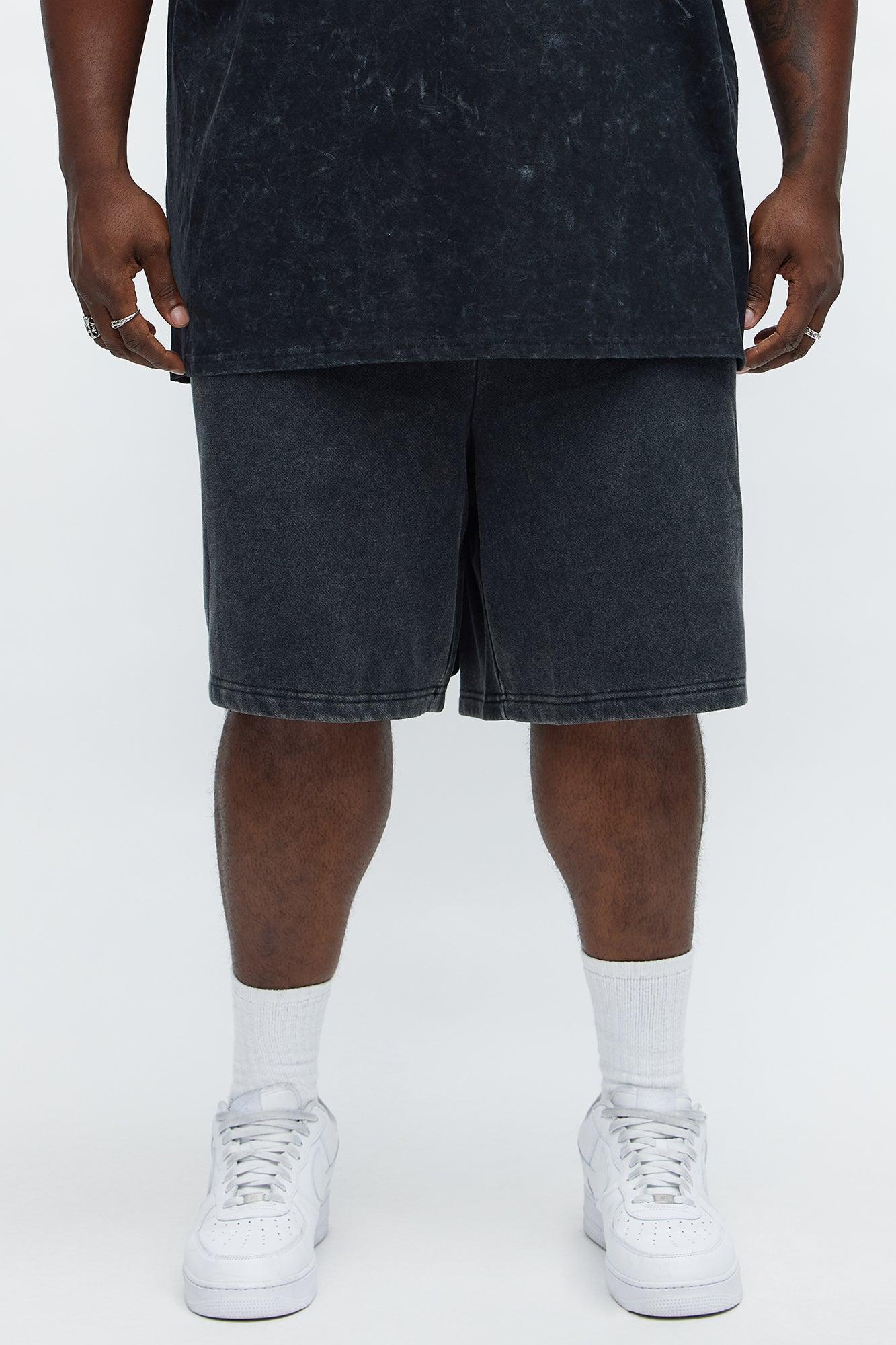 Tyson Loose Fit Washed Shorts - Black Wash Product Image