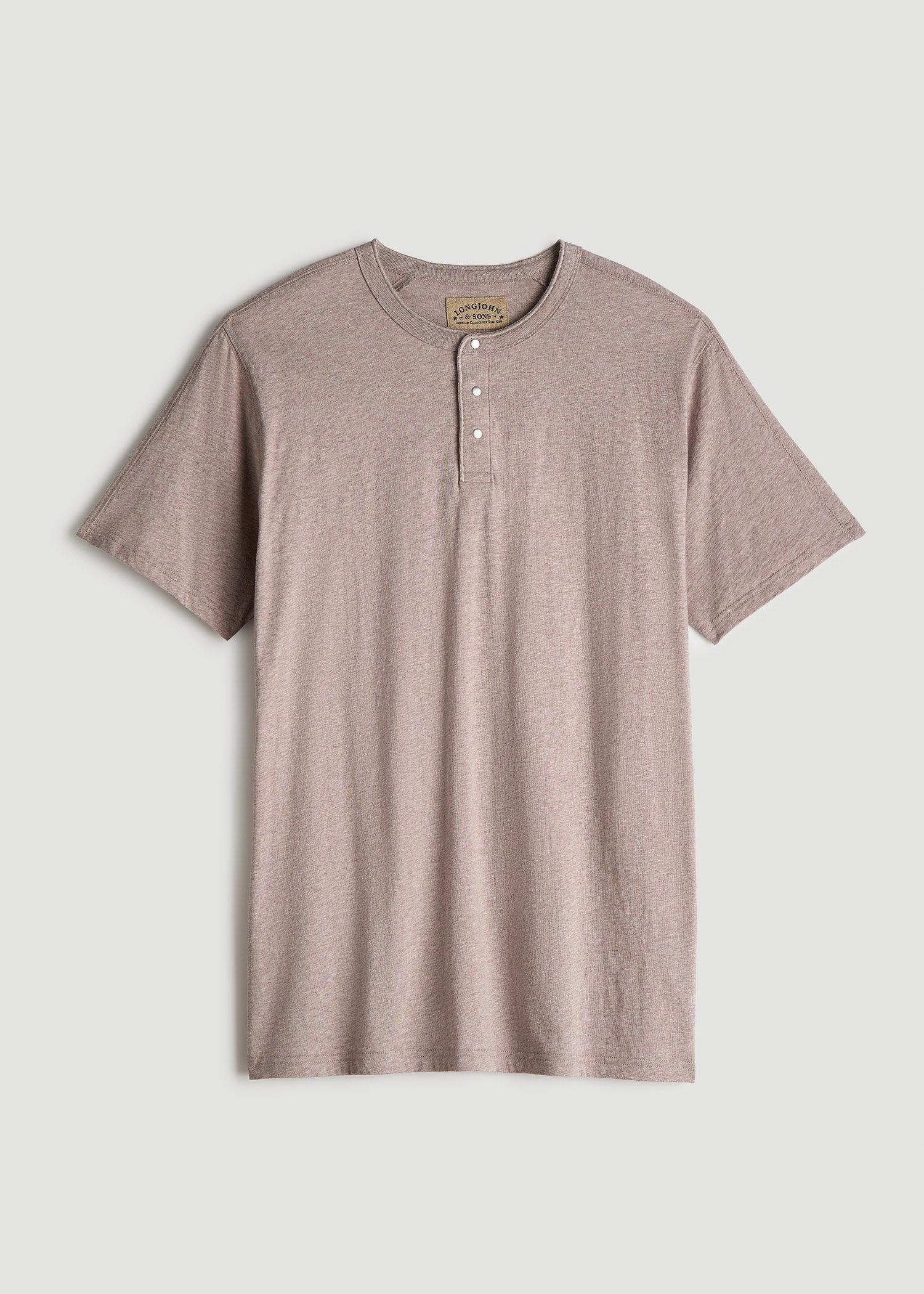 LJ&S REGULAR-FIT Jersey Henley Tee for Tall Men in Vintage Midnight Navy Product Image