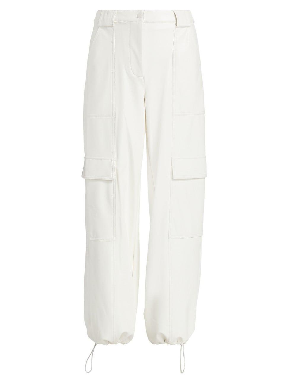 Womens Sofia Vegan Leather Cargo Pants Product Image