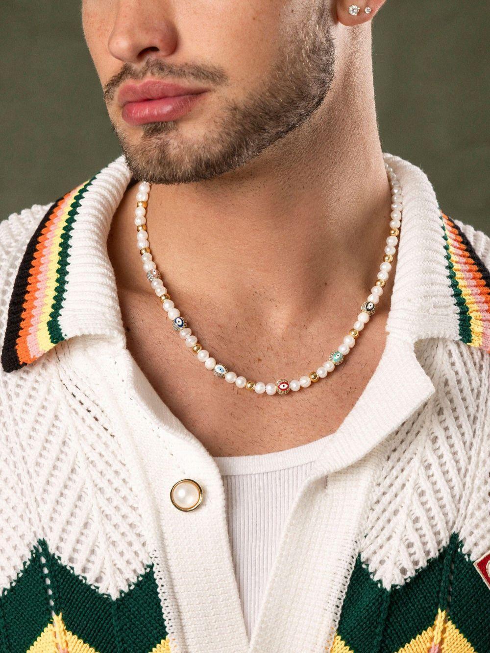 Evil Eye beaded necklace Product Image