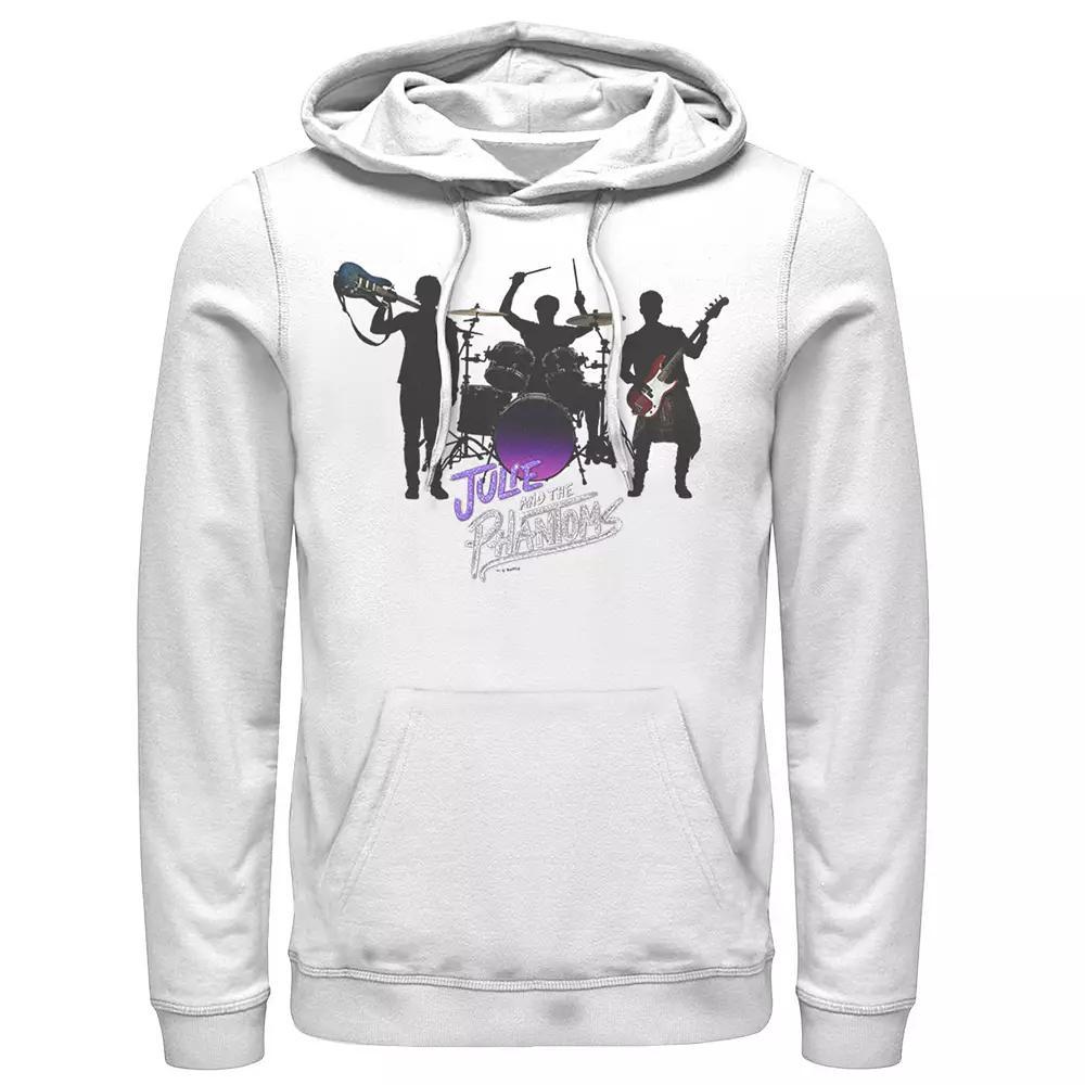 Men's Julie And The Phantoms Group Shot Logo Silhouette Hoodie, Size: XXL, White Product Image