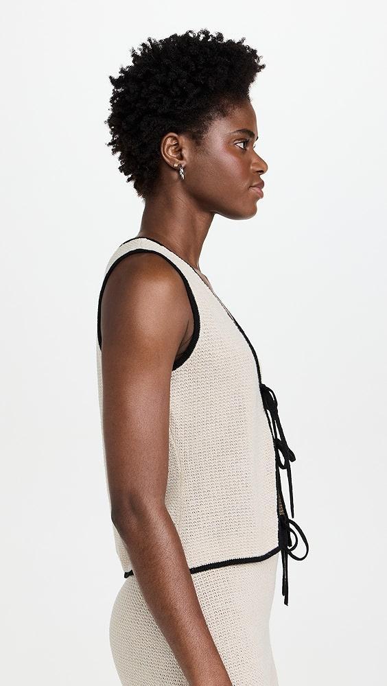Onia Linen Knit Tie Front Tank | Shopbop Product Image