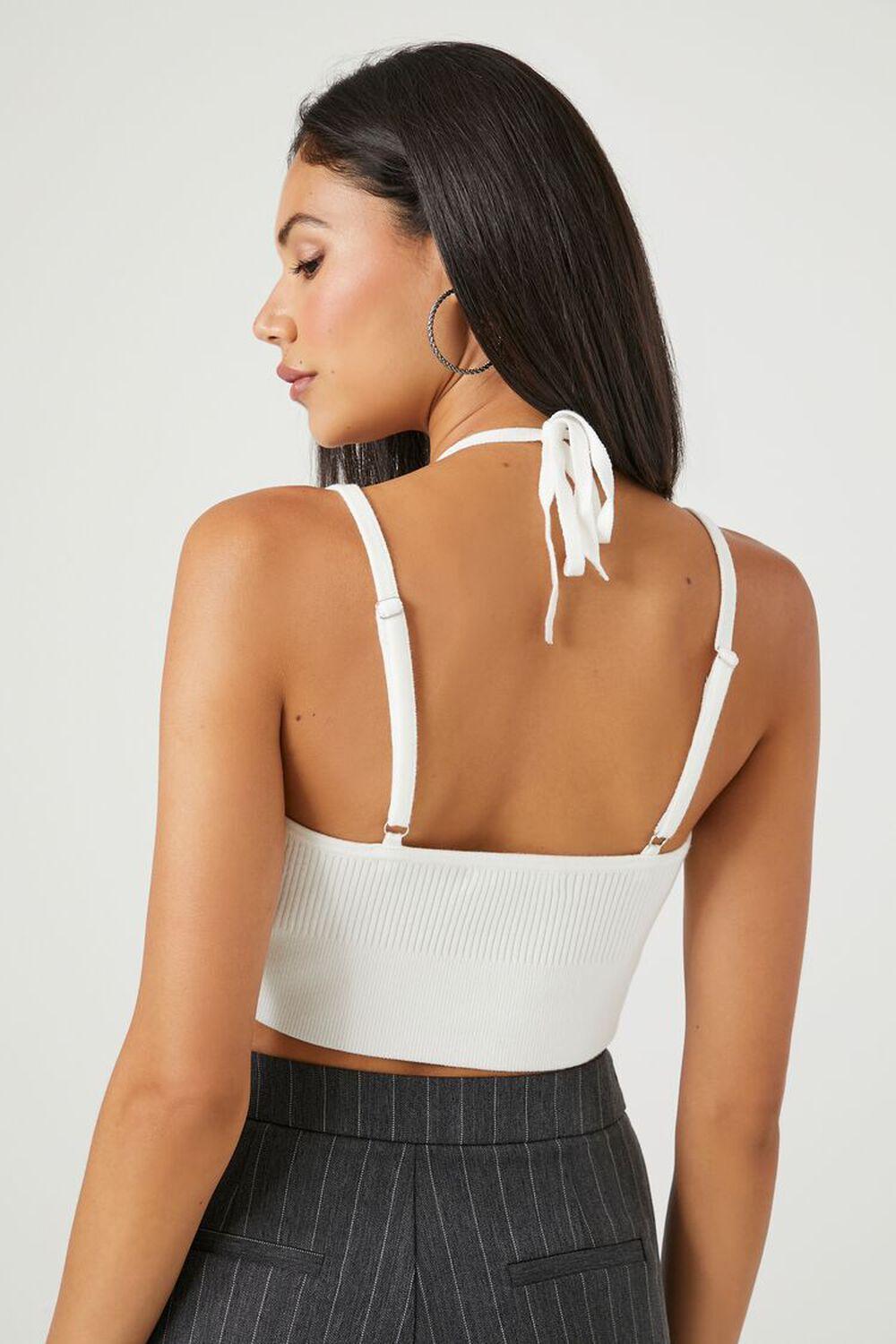 Sweater-Knit Halter Cropped Cami | Forever 21 Product Image