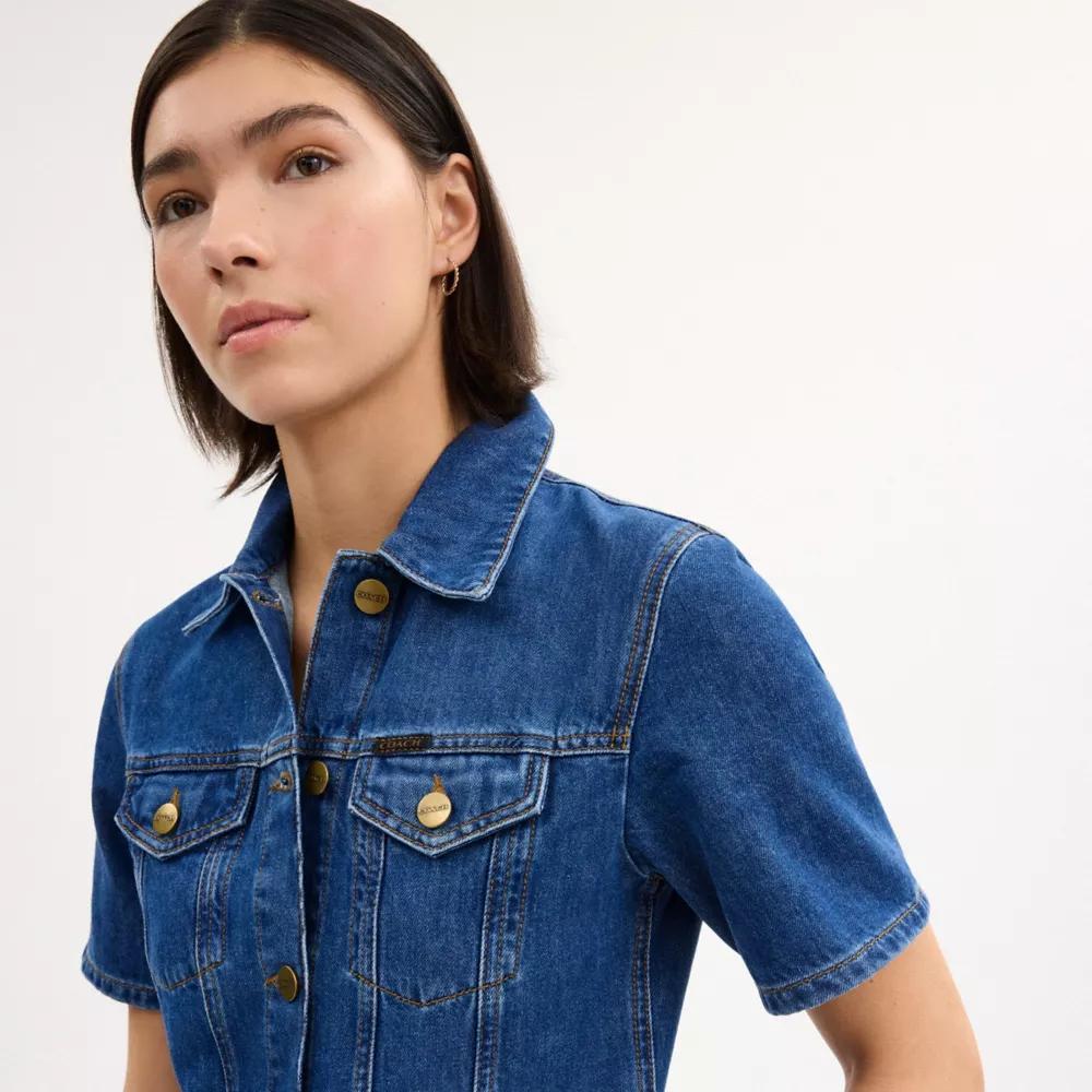 Denim Midi Dress In Organic And Recycled Cotton Product Image