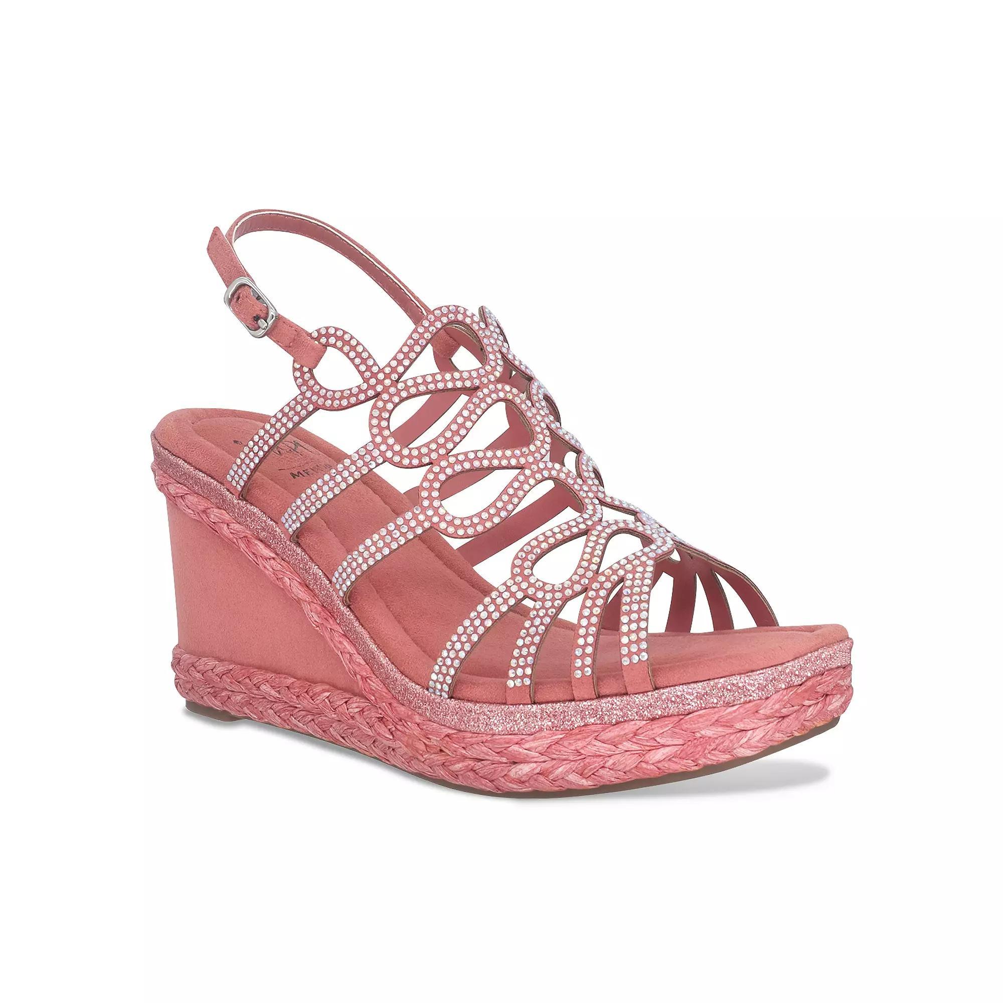 Impo Orleans Women's Platform Wedge Memory Foam Sandals, Size: 8.5 Medium, Faded Pink Product Image