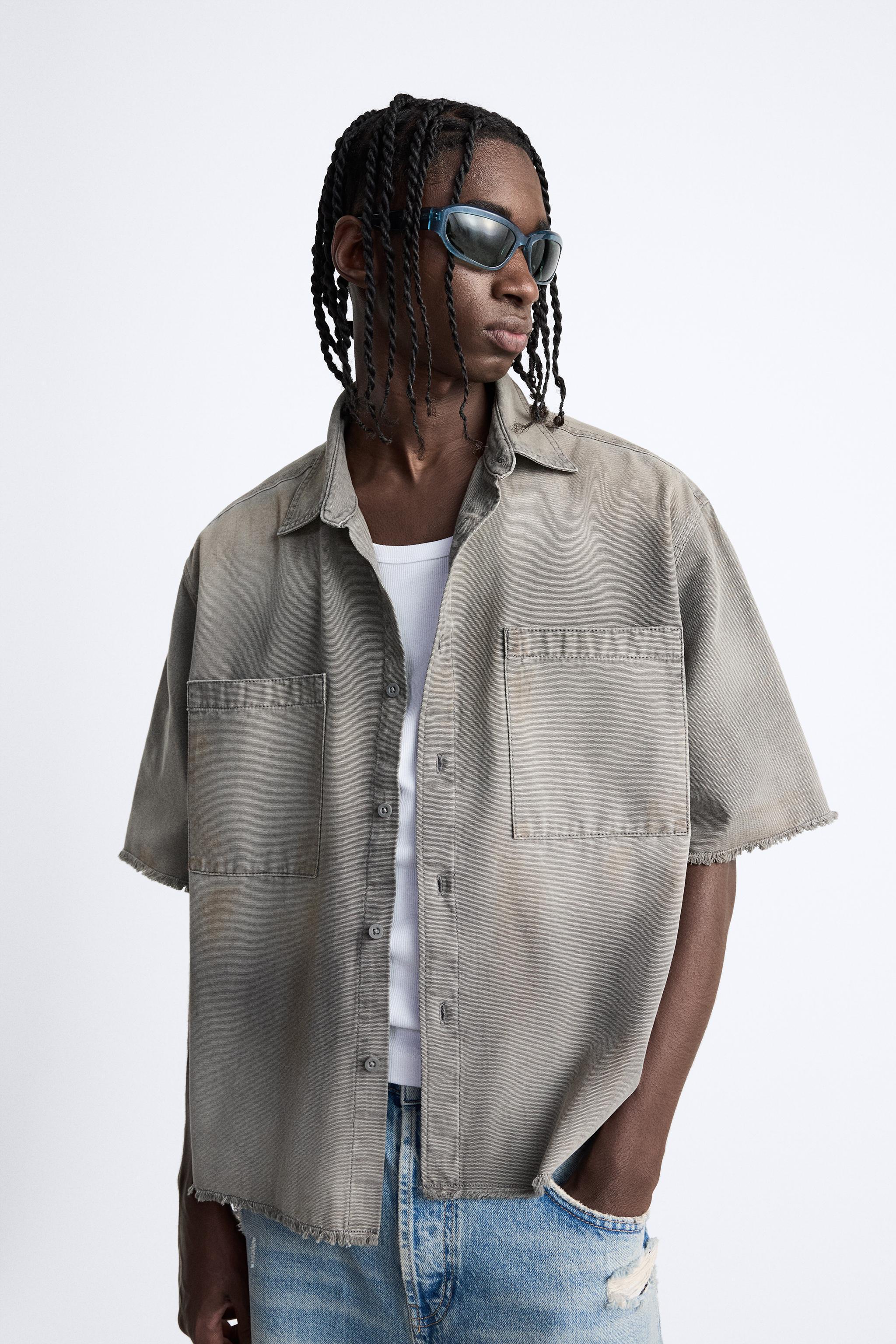 ACID WASH DENIM SHIRT Product Image