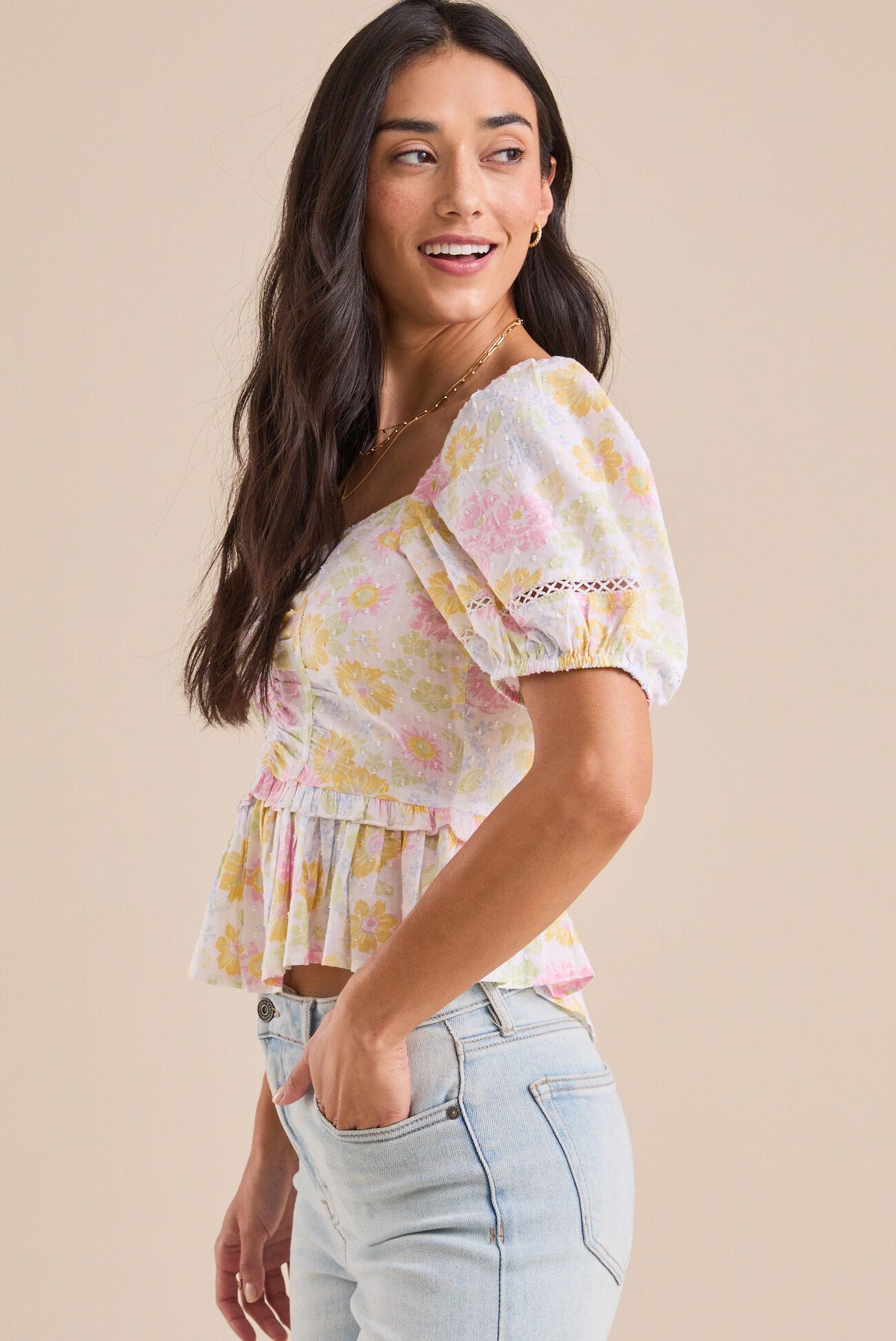 Monica Floral Babydoll Top Product Image