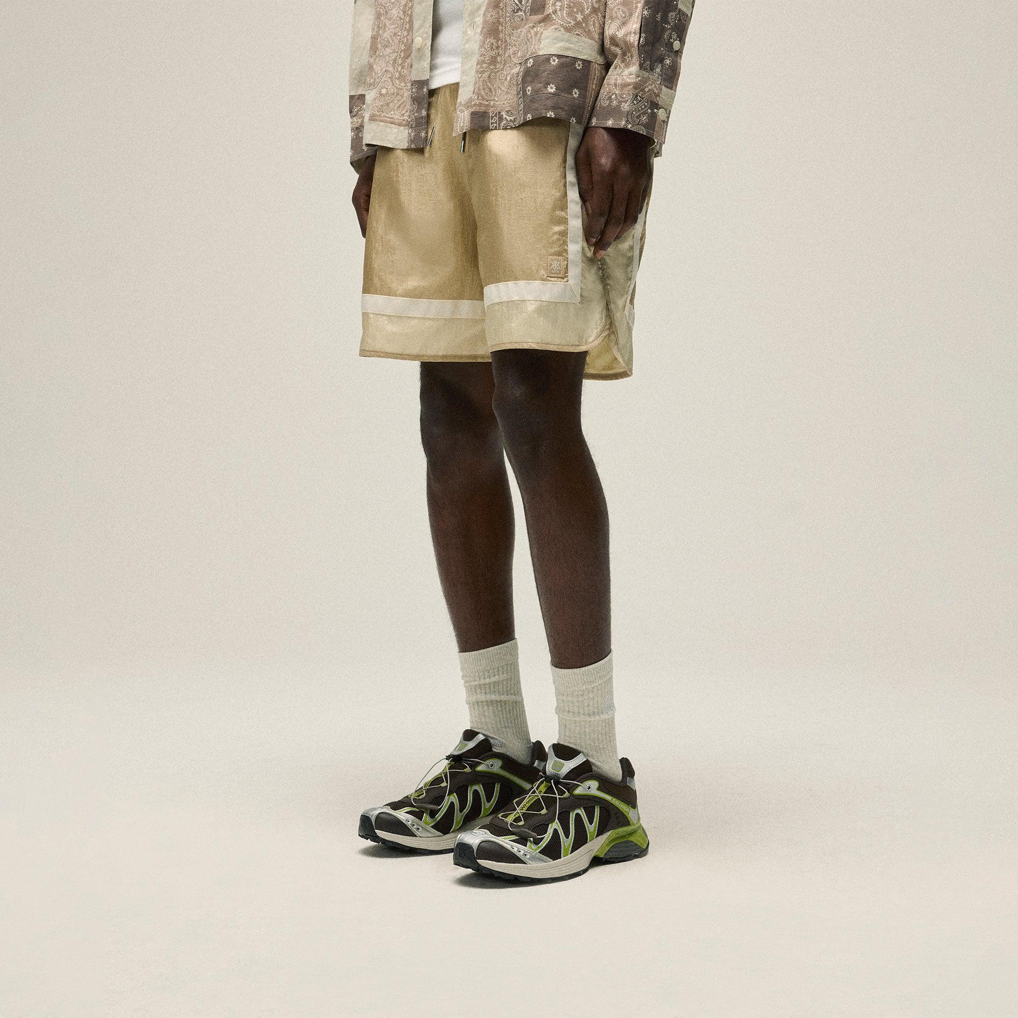 Kith Washed Cotton Bandana Boxy Collared Overshirt - Overcast Male Product Image