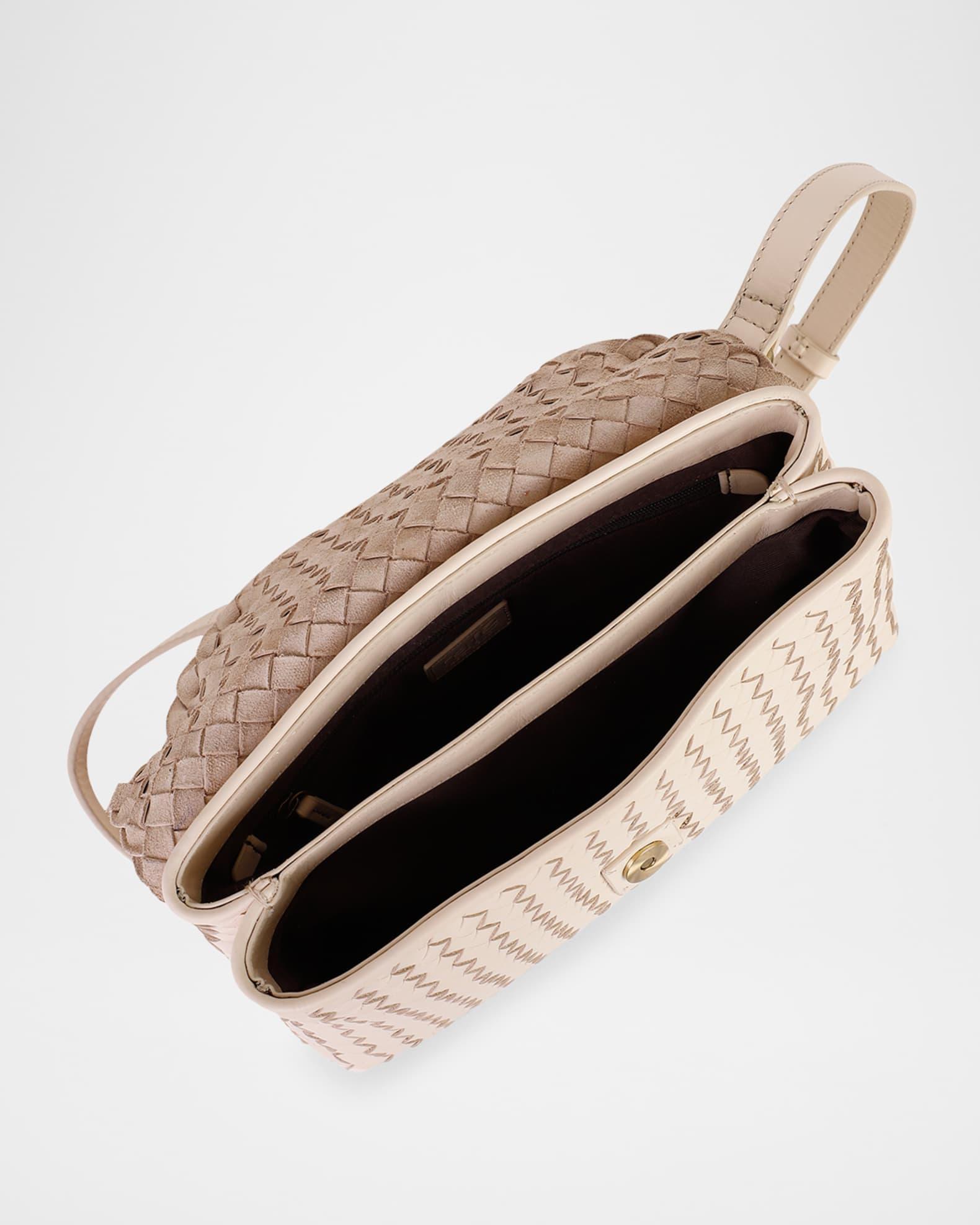 Jamie Envelope Woven Leather Clutch Bag Product Image