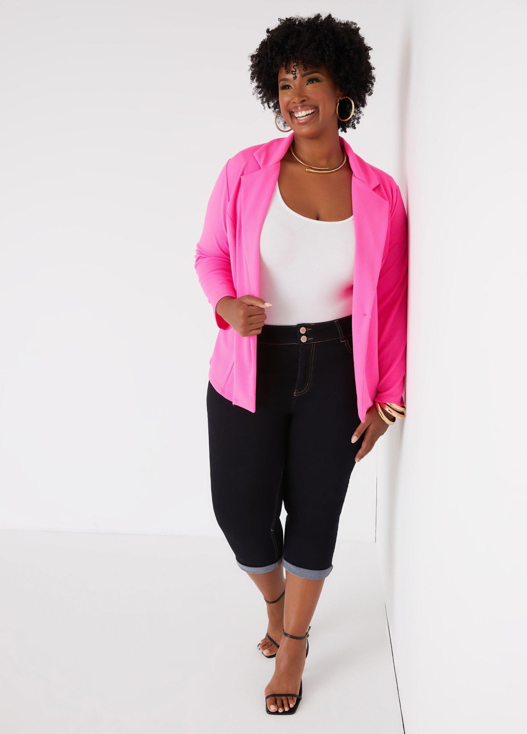 Cuffed Mid Rise Denim Capris Product Image
