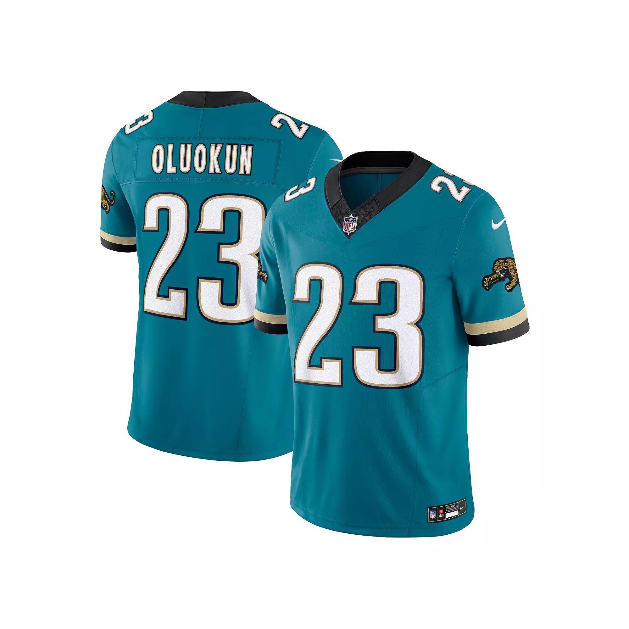 Men's Nike Foye Oluokun Teal Jacksonville Jaguars Prowler Throwback Vapor F.U.S.E. Limited Jersey, Size: 3XL, Blue Product Image
