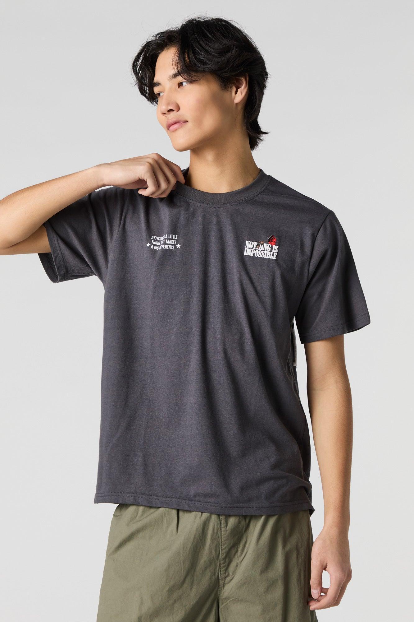 Nothing is Impossible Puff Print T-Shirt Male Product Image