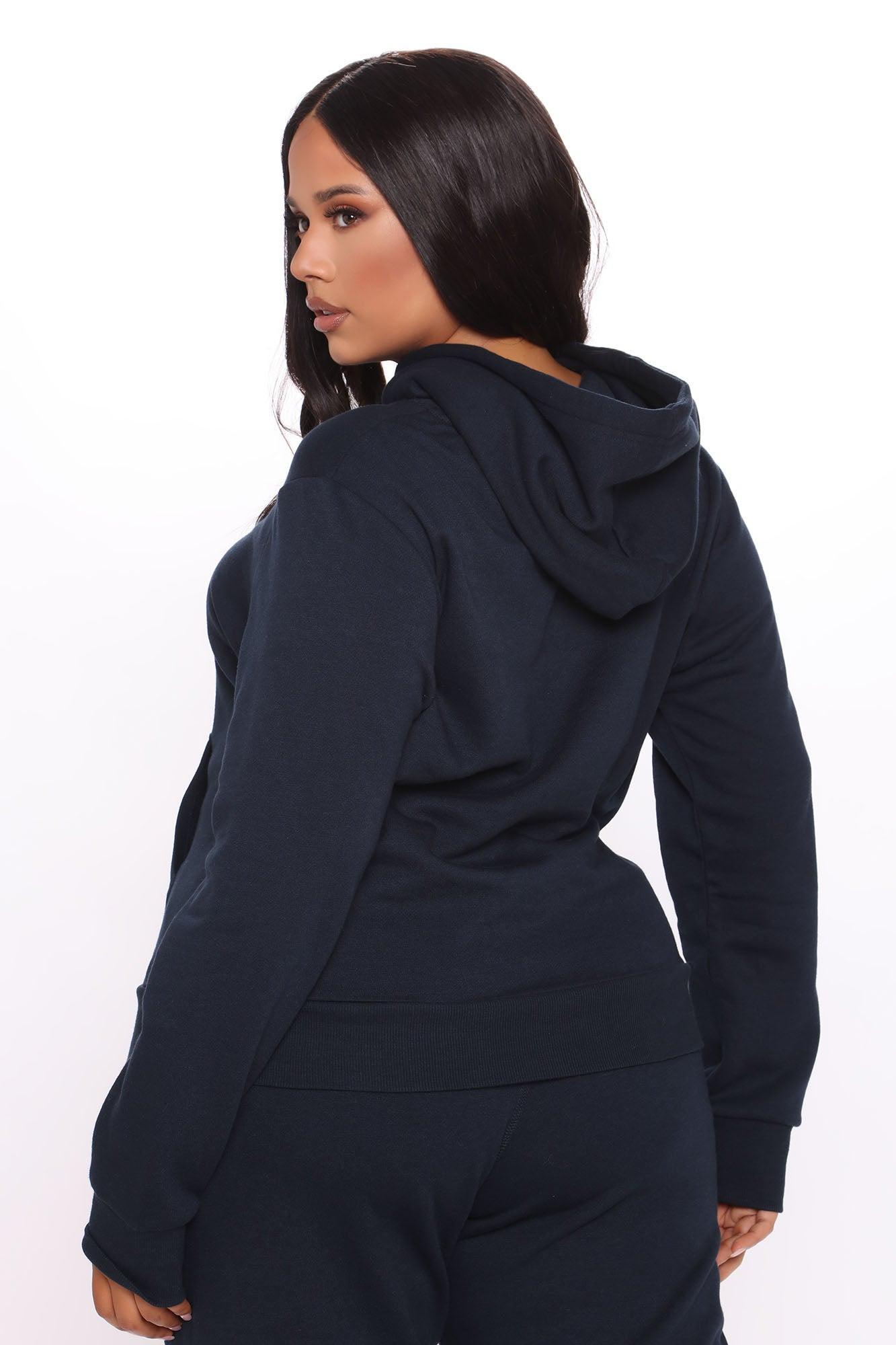 Relaxed Vibe Solid Hoodie - Navy Product Image