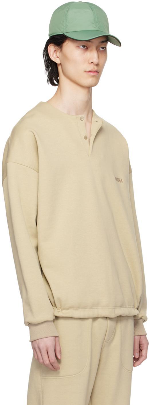 ZEGNA Beige Placket Sweatshirt In 262 Beige Medio Uni Product Image