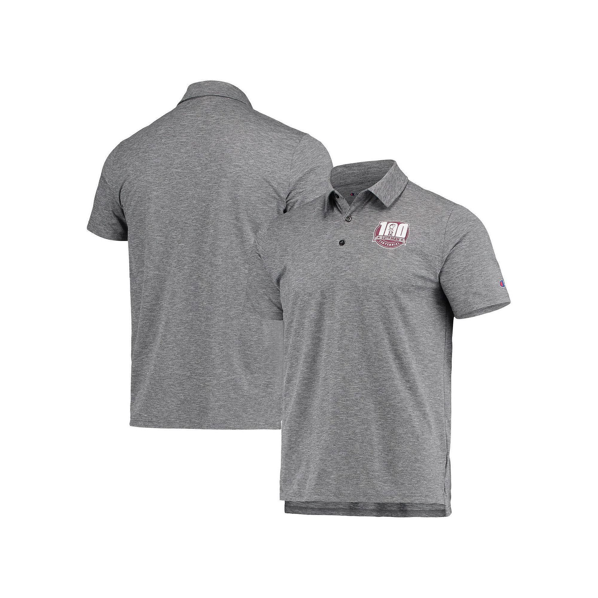 Men's Champion Charcoal Texas A&M Aggies Micro Mesh Polo, Size: Medium Product Image