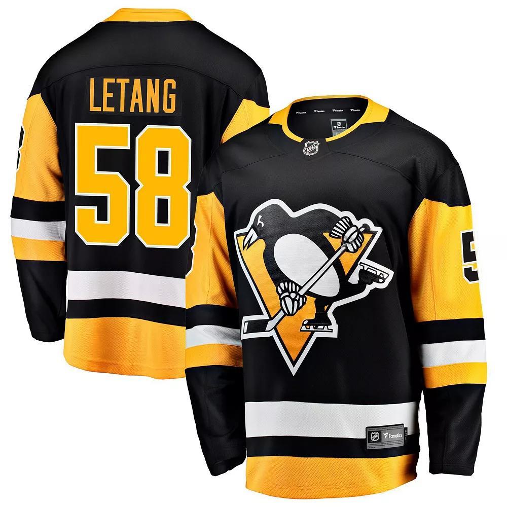 Mens Fanatics Branded Kris Letang Pittsburgh Penguins Home Breakaway Jersey Product Image