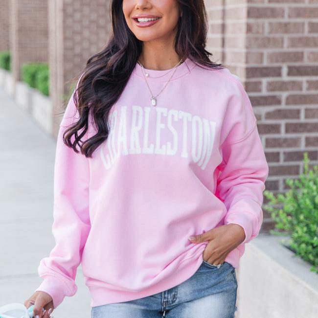 Charleston Block Light Pink Graphic Sweatshirt Product Image