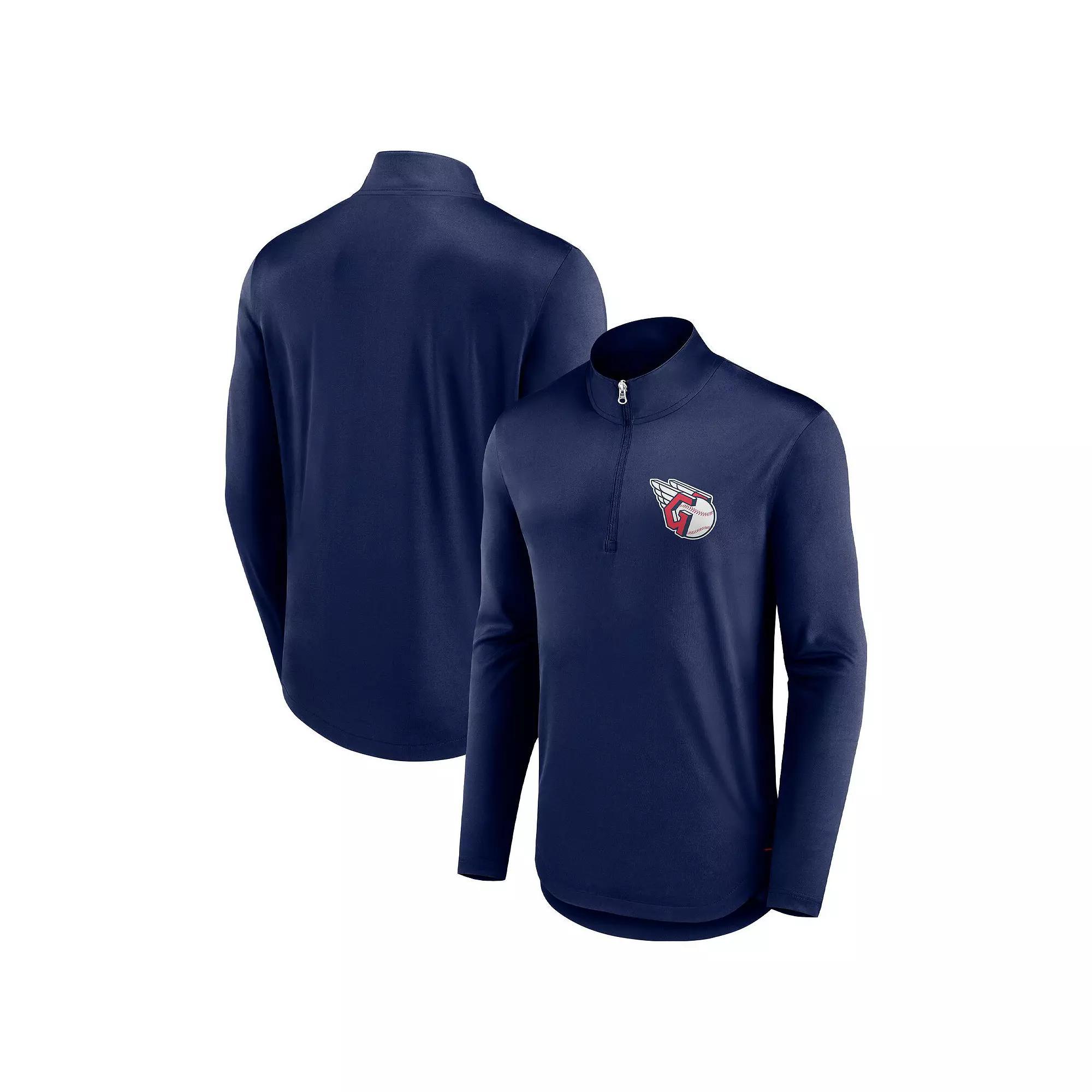Men's Fanatics Branded Red Washington Nationals Tough Minded Quarter-Zip Jacket, Size: Large Product Image